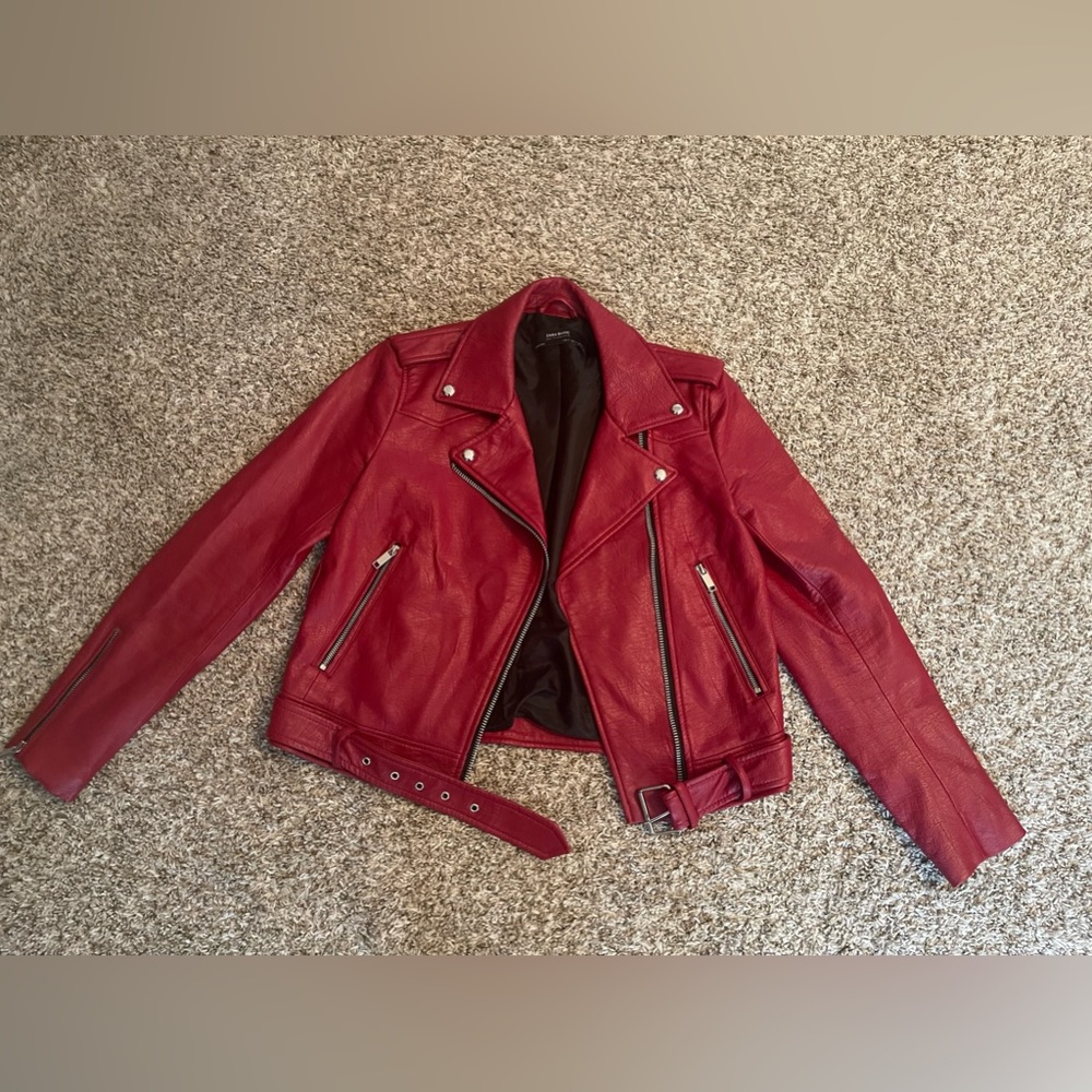 ZARA Faux Leather Moto Jacket